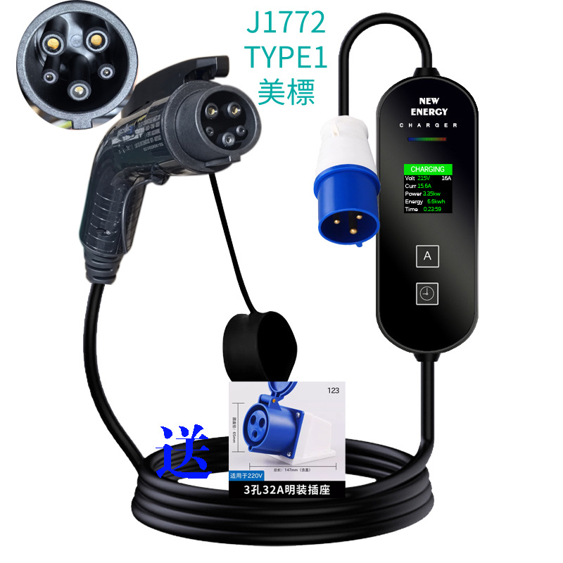 EU/UKプラグ CEE 32A/16A ポータブルEV充電 - Portable Ev Charger 32A Type 2 Cee Plug のレビューと価格